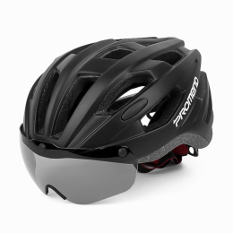 Mũ bảo hiểm xe đạp Promend TK-12H22 có kính(Đen)