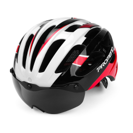 Mũ bảo hiểm xe đạp Promend TK-12H29(Trắng đen đỏ)