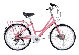 Xe đạp thời trang Makefee Butterfly 24 Pink White