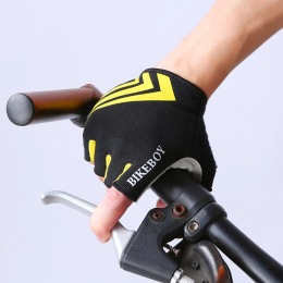 Găng tay xe đạp BikeBoy cụt ngón(Đen vàng)