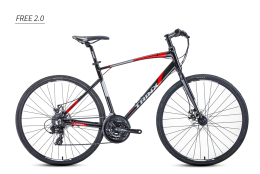 Xe đạp thể thao TRINX FREE 2.0 2020 Matt Black Red Silver